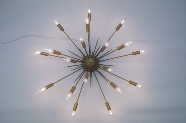 Large Mid-Century Italian Brutalist Sputnik Ceiling Lamp, 1950s-KQB-580931