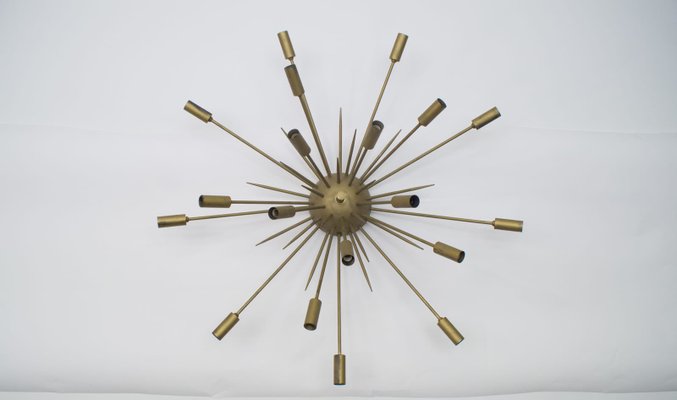 Large Mid-Century Italian Brutalist Sputnik Ceiling Lamp, 1950s-KQB-580931