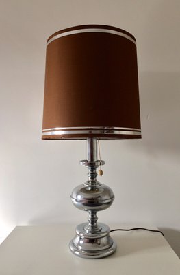 Large Mid-Century Italian Chrome Table Lamp, 1960s-RQV-822359