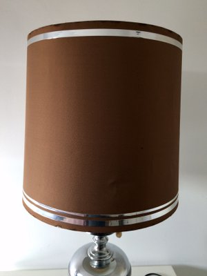 Large Mid-Century Italian Chrome Table Lamp, 1960s-RQV-822359