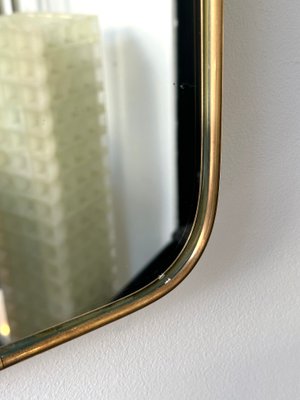 Large Mid-Century Italian Mirror with Brass Frame, 1950s-FUE-1758673