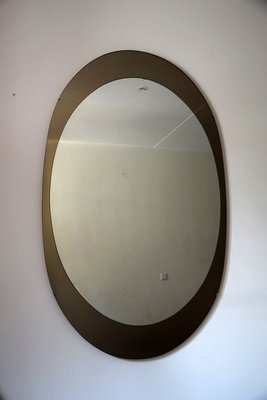 Large Mid-Century Italian Oval Mirror from Cristal Arte-IEI-728598