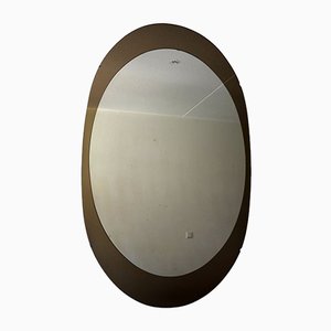 Large Mid-Century Italian Oval Mirror from Cristal Arte-IEI-728598