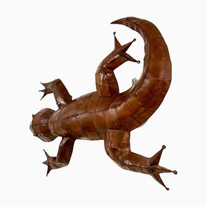 Large Mid-Century Lizard Wall Sculpture-FGA-1761384