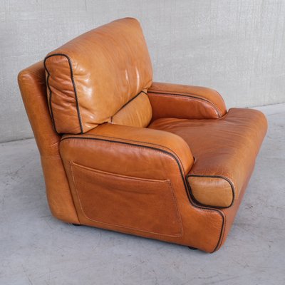 Large Mid-Century Lounge Chairs in Leather, Set of 2-JRP-1253994