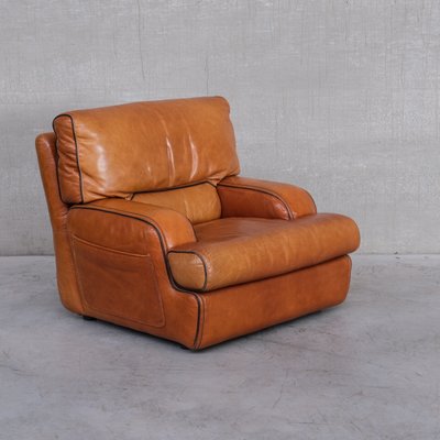 Large Mid-Century Lounge Chairs in Leather, Set of 2-JRP-1253994