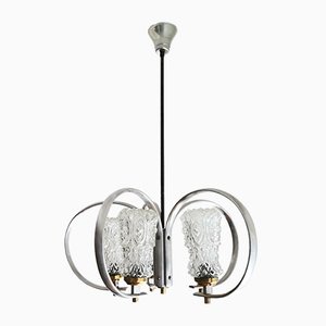 Large Mid-Century Modern Aluminium and Glass Sputnik Chandelier, 1950s-SCS-1001775