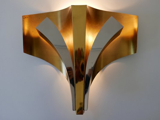 Large Mid-Century Modern Brass Sconces by Maison Baguès, Paris, 1960s, Set of 2-WPT-1233604