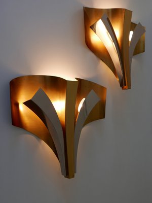 Large Mid-Century Modern Brass Sconces by Maison Baguès, Paris, 1960s, Set of 2-WPT-1233604