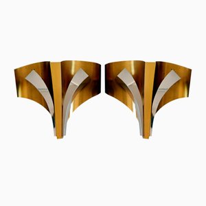 Large Mid-Century Modern Brass Sconces by Maison Baguès, Paris, 1960s, Set of 2-WPT-1233604