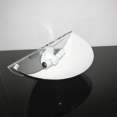 Large Mid-Century Modern German Chrome & Acrylic Frame Wall Light from Vereinigte Werkstätten für Kunst im Handwerk, 1970s-YGE-776763