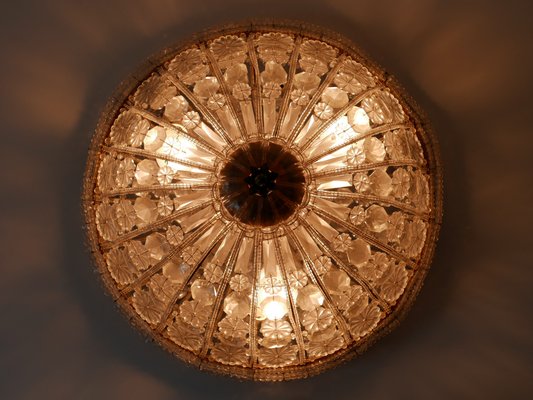 Large Mid-Century Modern German Crystal Glass Flush Mount or Sconce, 1950s-WPT-1092250