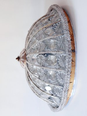 Large Mid-Century Modern German Crystal Glass Flush Mount or Sconce, 1950s-WPT-1092250