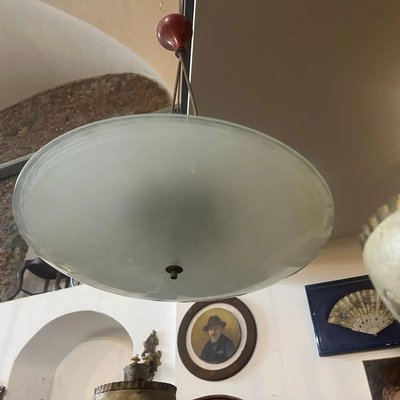 Large Mid-Century Modern Italian Round Pendant attributed to Stilnovo-NMK-1758664