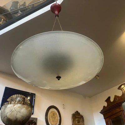 Large Mid-Century Modern Italian Round Pendant attributed to Stilnovo-NMK-1758664