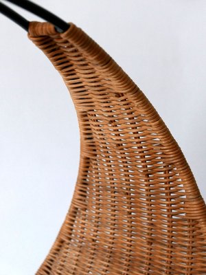 Large Mid-Century Modern Italian Wicker Magazine Rack or Stand, 1960s-WPT-831868