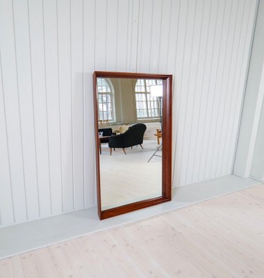 Large Mid-Century Modern Mirror in Walnut, Sweden, 1960s-UYK-1750814