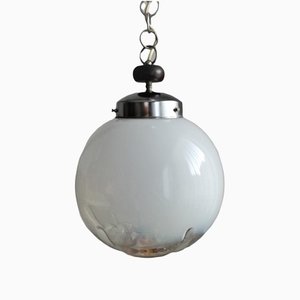 Large Mid-Century Modern Murano Glass Sphere Pendant Light, Italy, 1960s-NKJ-1295610