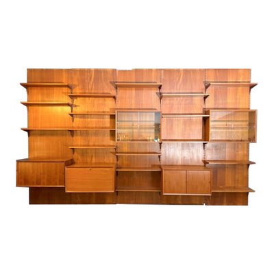 Large Mid-Century Modern Wall Unit attributed to Poul Cadovius for Royal System, 1950s-FGA-1757431