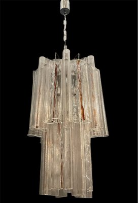 Large Mid-Century Murano Glass Tubular Chandelier-JJC-949661