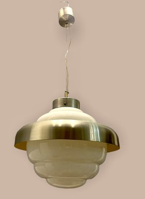 Large Mid-Century Opaline Glass Light Pendant-JJC-1319945