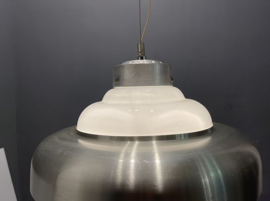 Large Mid-Century Opaline Glass Light Pendant-JJC-1319945