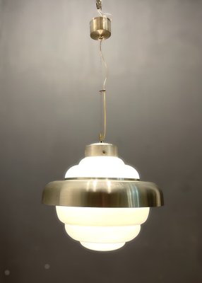 Large Mid-Century Opaline Glass Light Pendant-JJC-1319945