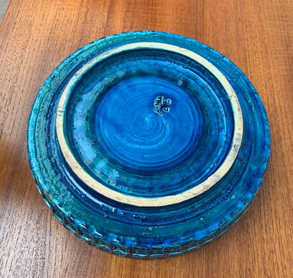 Large Mid-Century Rimini Blu Pottery Bowl by Aldo Londi for Bitossi, Italy, 1960s-UAH-1417517