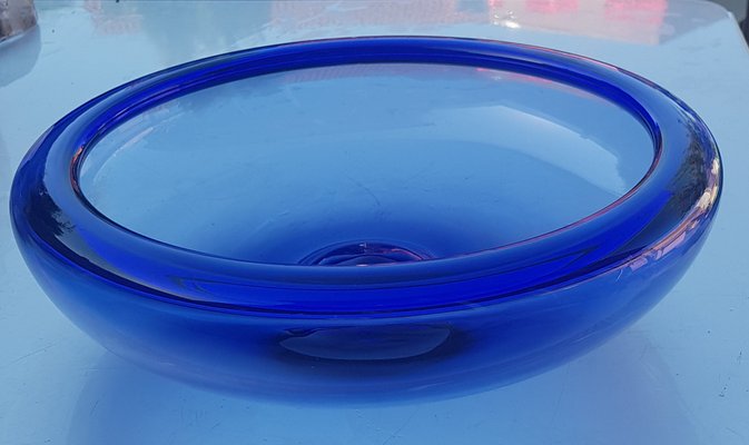 Large Mid-Century Royalblau Holmegaard Bowl by Per Lütken for Royal Copenhagen-QDP-1022942