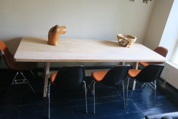 Large Mid-Century Secret Oak Dining Table-ED-1729941