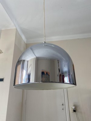 Large Mid-Century Space Age Bell Pendant in Chrome from Staff, 1970s-DE-1264471