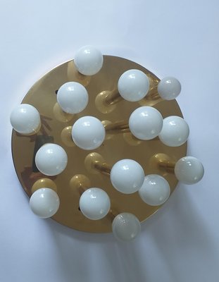 Large Mid-Century Sputnik Ceiling, Wall Lamp or Flush Mount, 1970s-TZ-747063