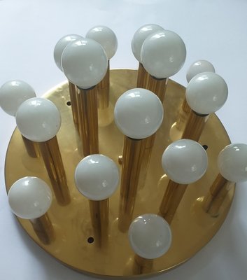 Large Mid-Century Sputnik Ceiling, Wall Lamp or Flush Mount, 1970s-TZ-747063