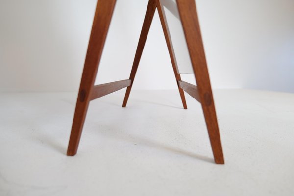 Large Mid-Century Swedish Brass and Teak Table Mirror from Hans-Agne Jakobsson-UYK-1333532