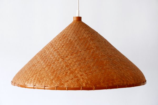 Large Mid-Century Wicker Pendant Lamp, Germany, 1960s-WPT-901341