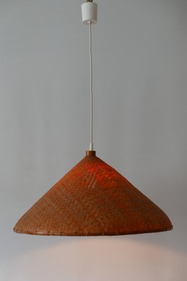 Large Mid-Century Wicker Pendant Lamp, Germany, 1960s-WPT-901341