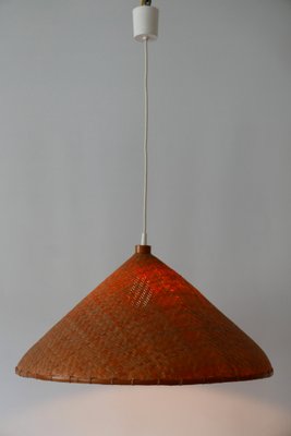 Large Mid-Century Wicker Pendant Lamp, Germany, 1960s-WPT-901341