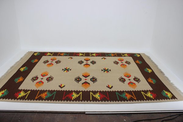 Large Mid-Century Wool Kilim Rug, 1960s-TZ-920260