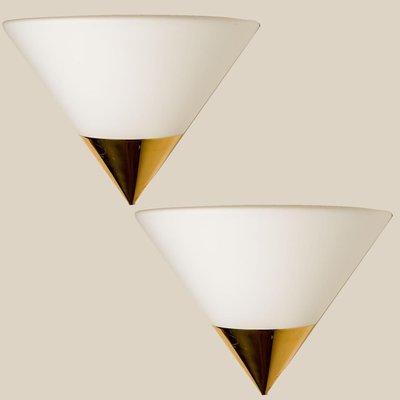 Large Modern Wall Lamps attributed to Glashütte Limburg, 1970, Set of 2-VDW-1416531