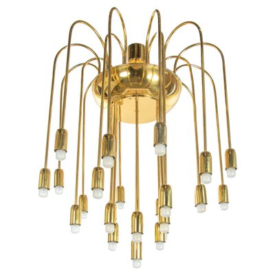 Large Modernist Brass Spider Chandelier by J.T. Kalmar, 1960s-DEK-1171082