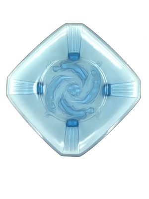 Large Molded Glass Naiads Dish from Verreries Des Hanots, France, 1930s-TXN-1309293