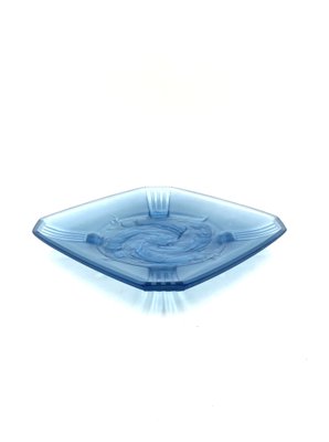 Large Molded Glass Naiads Dish from Verreries Des Hanots, France, 1930s-TXN-1309293