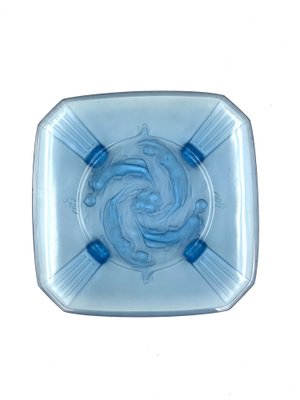 Large Molded Glass Naiads Dish from Verreries Des Hanots, France, 1930s-TXN-1309293