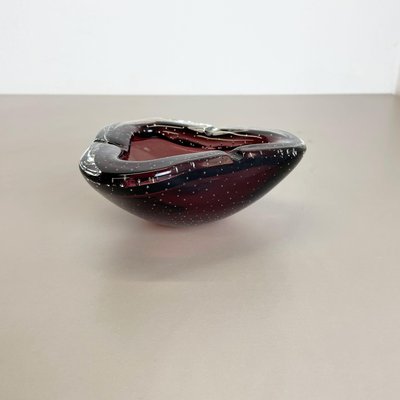 Large Murano Bubble Glass Shell Ashtray, Italy, 1970s-QZ-1075947