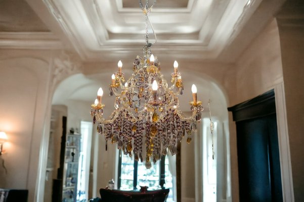 Large Murano Crystal Chandelier, 1960s-JJC-1732198