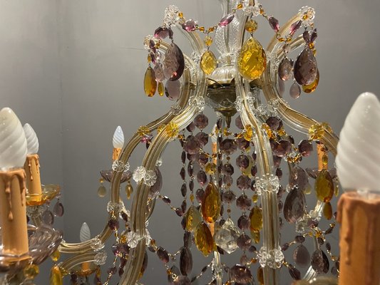 Large Murano Crystal Chandelier, 1960s-JJC-1732198