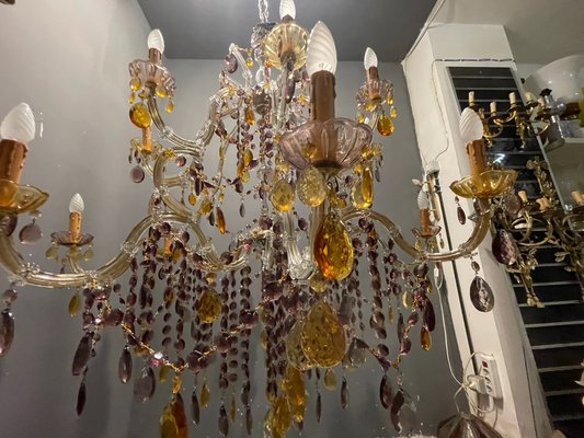 Large Murano Crystal Chandelier, 1960s-JJC-1732198