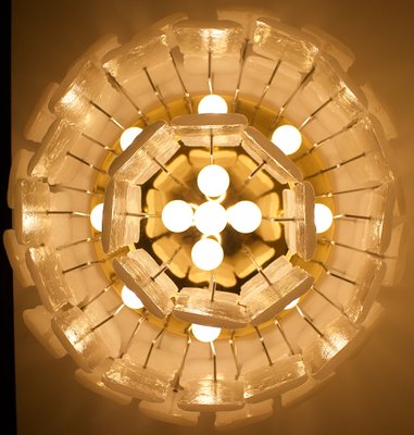 Large Murano Glass and Brass Ceiling Light, 1970s-OWS-2023173