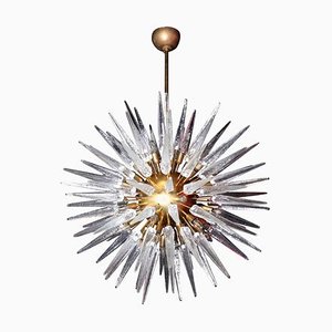 Large Murano Glass and Brass Chandelier-VLZ-631858