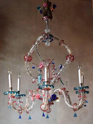 Large Murano Glass Carezzonico Chandelier-TDA-1376363